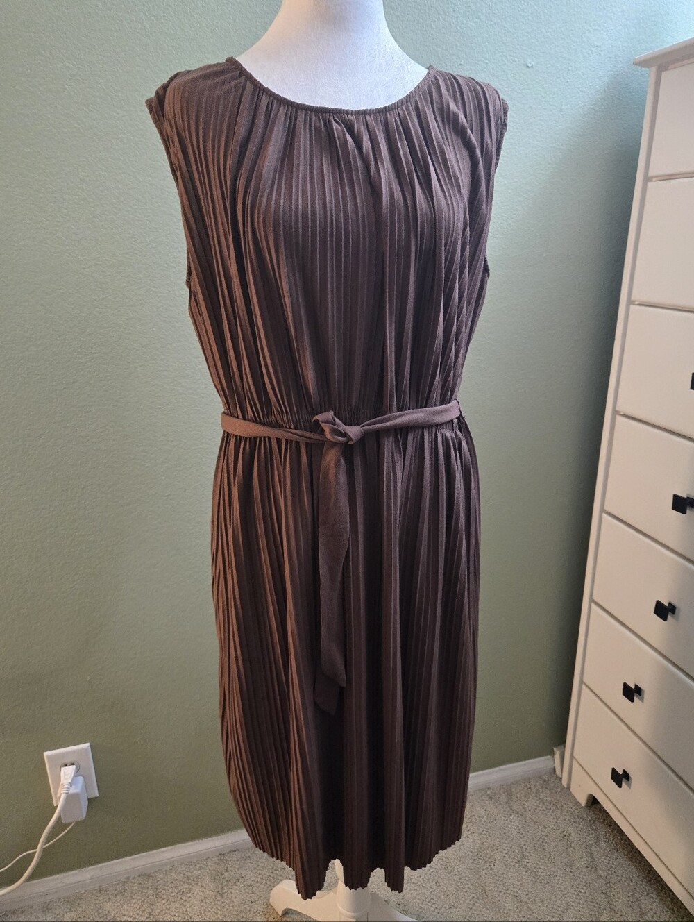 George Women's Chocolate Brown Sleeveless Dress